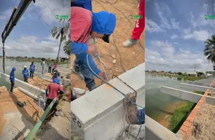 Obras de revitalização do açude grande em Campo Maior (Foto: Reprodução/Instagram)