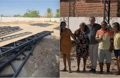 Obras de quadra poliesportiva no bairro Cariri, em Campo Maior, são iniciadas