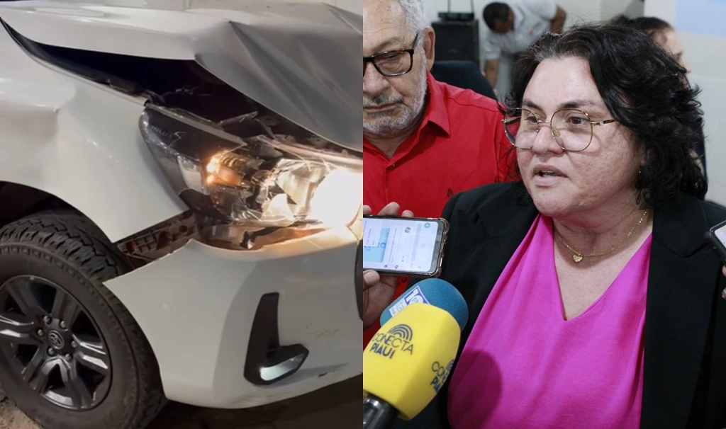 Prefeita de Piripiri se envolve em acidente de trânsito voltando de Teresina