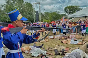 Reprodução da Batalha do Jenipapo (Foto: Reprodução)