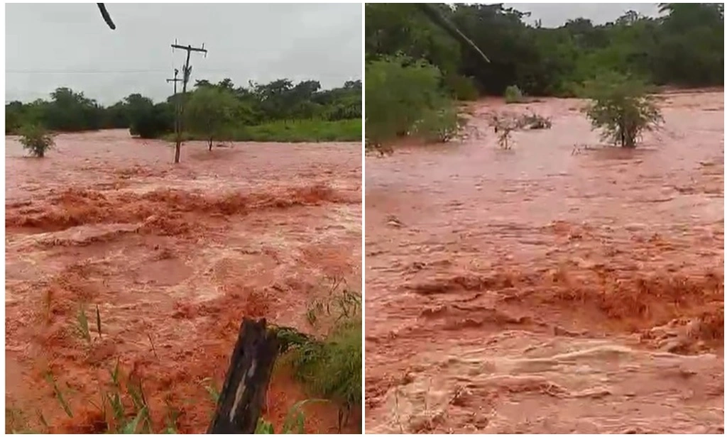 Riacho transborda em São João do Piauí