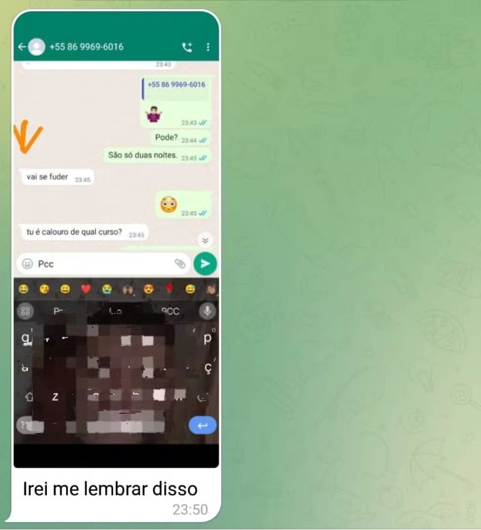Suspeito chega a fazer ameaças usando sigla de organização criminosa