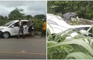 Veja: Vídeos mostram em Timon carro totalmente arrebentado após acidente (Foto: Reprodução)
