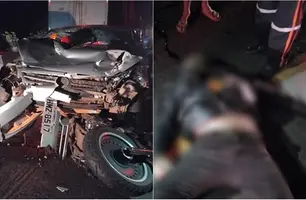 Acidente deixa motoqueiro morto no povoado Campo Grande, em Timon (Foto: Reprodução)
