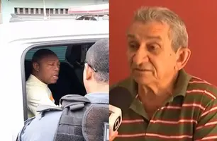 Acima Emílio Matos no momento da detenção após o acidente que matou o ex-vereador Ximenes (Foto: Reprodução)