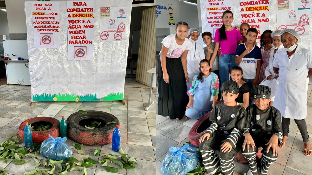 Agentes de Saúde palestram sobre Dengue em escola de Baixa Grande do Ribeiro