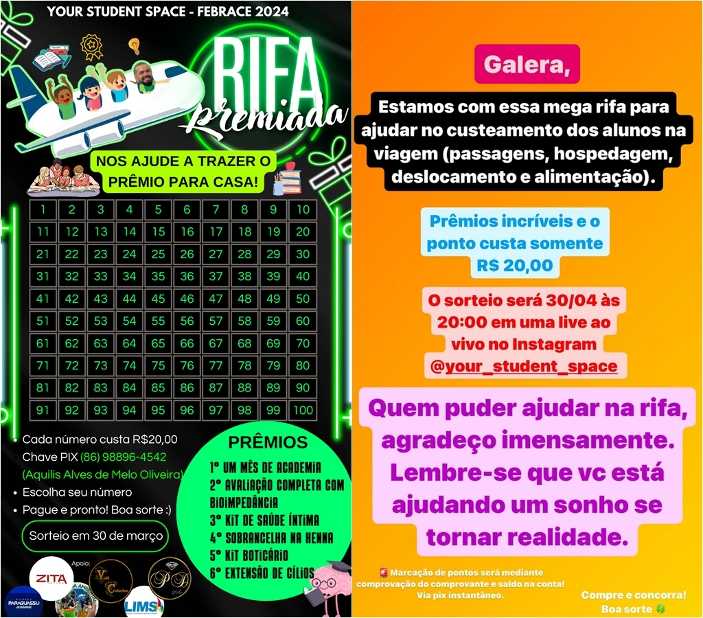 Alunos do IFPI são finalistas da Febrace 2024 e precisam de ajuda pra viajar