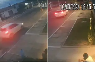 Câmaras de segurança flagraram o momento do acidente (Foto: Reprodução)