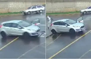 Câmera registra homem sendo arrastado (Foto: Reprodução)