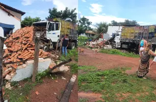 Caminhão desgovernado atinge residência e passageiro morre em Piripiri (Foto: Reprodução)