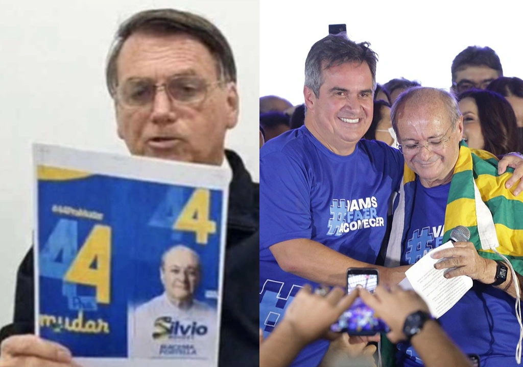 Ciro Nogueira e Jair Bolsonaro fizeram campanha para Silvio Mendes em 2022