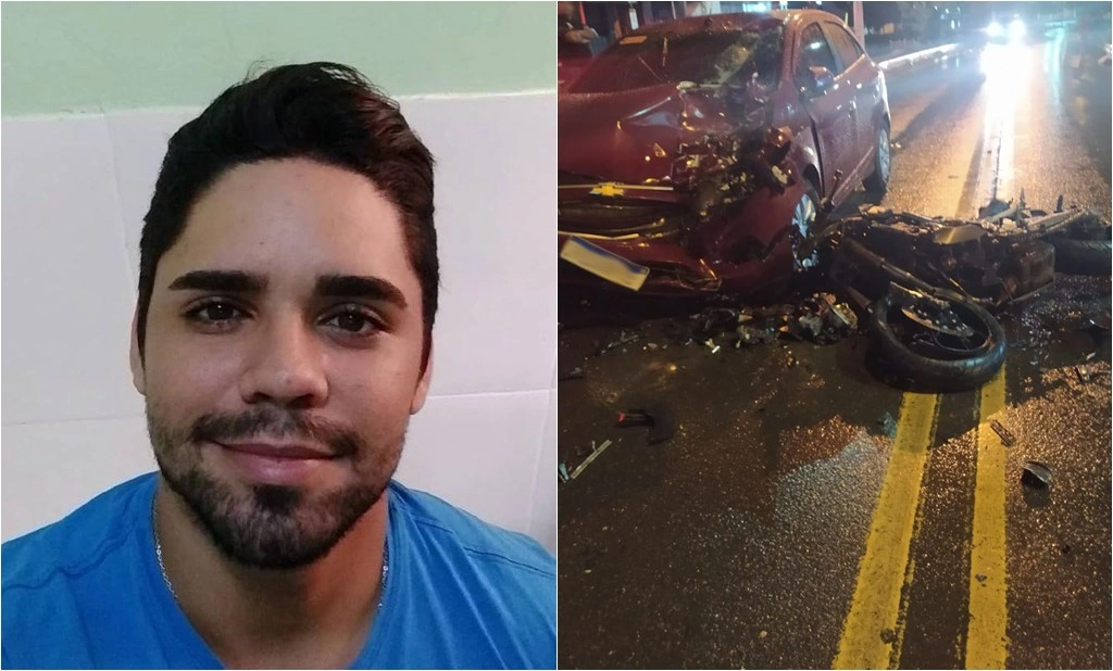 Colisão entre moto e carro