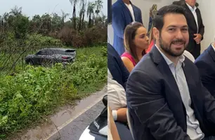 Deputado Felipe Sampaio sofre acidente de carro em viagem à Joca Marques (Foto: Reprodução)