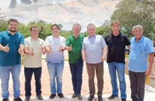 Dogim Félix em inauguração de passagem molhada (Foto: Reprodução)