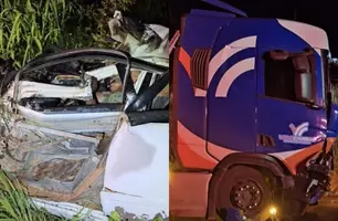 Dois homens morrem em grave acidente na BR-135 em Cristalândia (Foto: Reprodução)