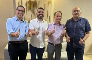 Dr. Guilherme Oliveira recebe apoio do ex-prefeito e ex-deputado Eurimar Nunes em Canto do Buriti (Foto: Divulgação/Ascom)
