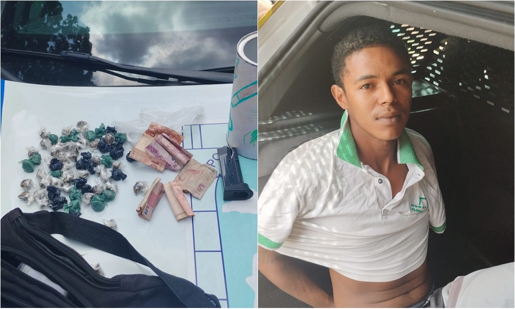 Homem é preso com drogas e carregador de arma na zona Sul de Teresina
