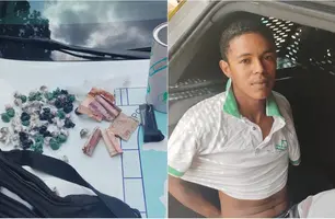 Homem é preso com drogas e carregador de arma na zona Sul de Teresina (Foto: Reprodução)