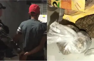 Homem é preso com drogas e dinheiro no Centro de Teresina (Foto: Reprodução)