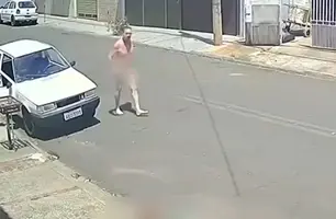 Homem fugiu ainda nu da cena do crime (Foto: Reprodução)