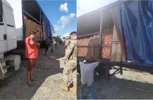 Homem preso e carga roubada (Foto: Reprodução)