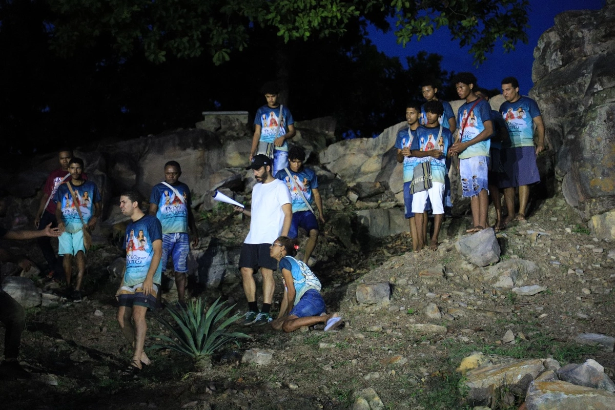 Imagens do último ensaio da Paixão de Cristo de Floriano