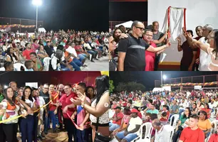 Inauguração de quadra poliesportiva movimenta população de Santa Rosa do Piauí (Foto: Reprodução/Instagram)