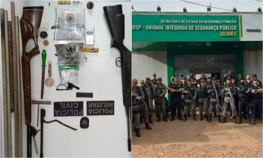 Itens apreendidos na operação