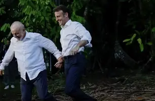 Lula e Emanuel Macron (Foto: Divulgação)