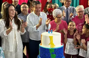 Ministro Wellington Dias comemora aniversário com doações a instituição social em Teresina (Foto: Stefanny Sales / Conecta Piauí)