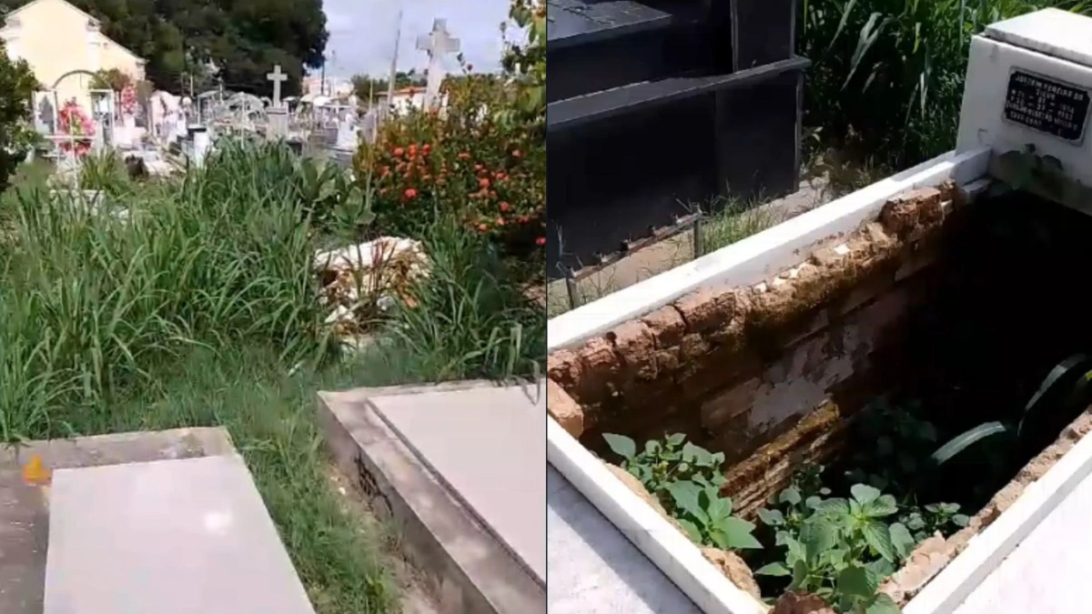 Moradores denunciam situação de abandono no cemitério São José