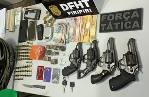 Polícias Civil e Militar deflagram operação e prendem suspeito flagrante com armas em Piripiri (Foto: Reprodução)