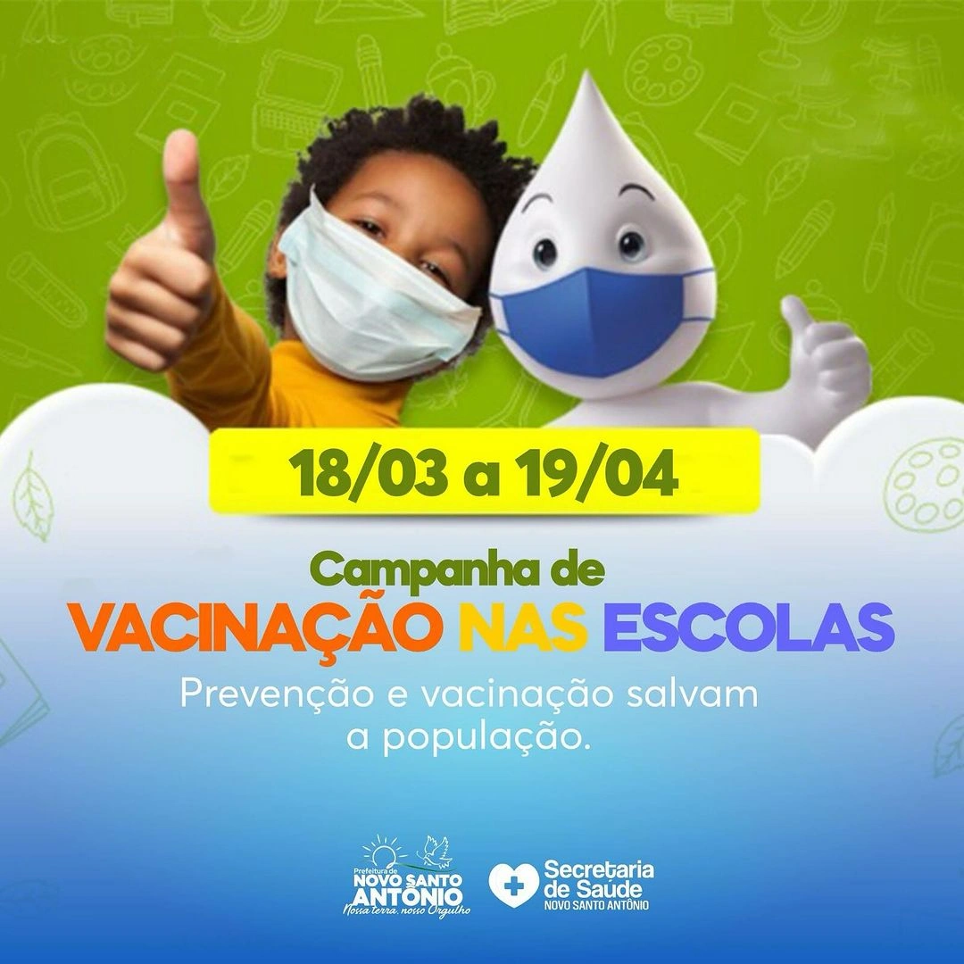 Prefeitura de Novo Santo Antônio inicia campanha de vacinação nas escolas