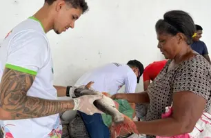 Prefeitura de Santa Rosa do Piauí distribui peixes em ação de solidariedade (Foto: Reprodução)