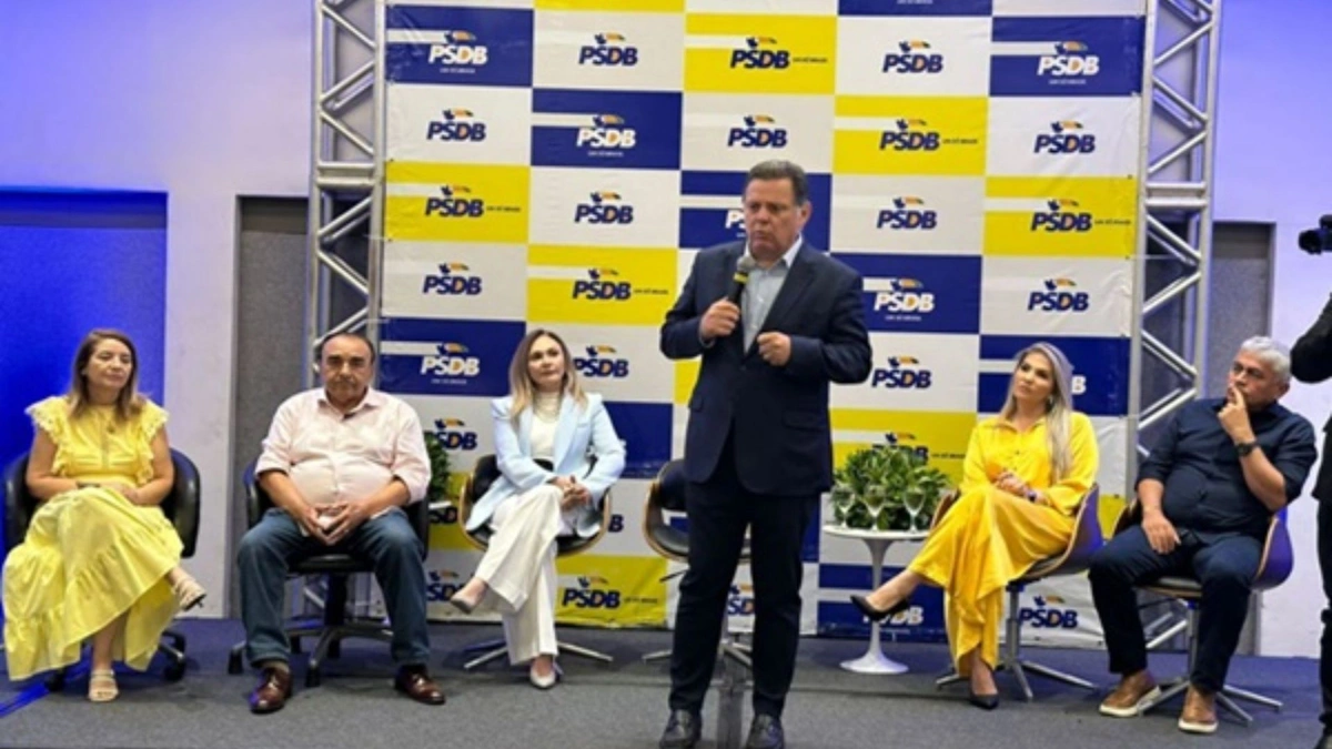 Presidente nacional do PSDB, Marconi Perillo, durante fala no evento em São Luís