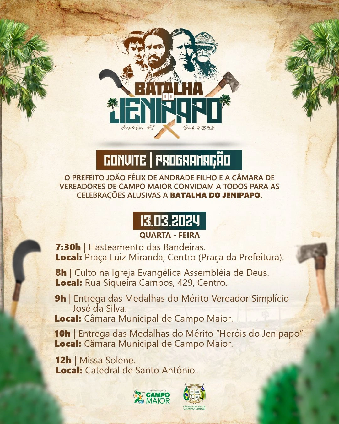 Programação da Batalha do Jenipapo