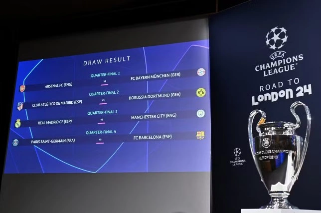 Quartas da Champions: Manchester City enfrentará o Real Madrid; veja confrontos