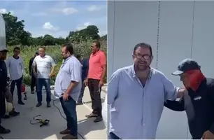 Tertuliano Cavalcanti acompanha andamento de obra em escola de Corrente (Foto: Divulgação)
