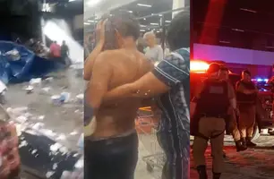 Teto de supermercado desaba durante inauguração e deixa várias pessoas feridas (Foto: Divulgação)