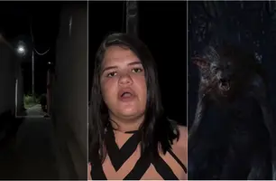 Vídeo: advogada jura ter avistado 'lobisomem' às margens do rio Poti (Foto: Tv Zap News)