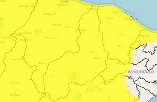 Alerta amarelo (Foto: Print/Inmet)
