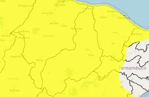 Alerta amarelo (Foto: Print/Inmet)