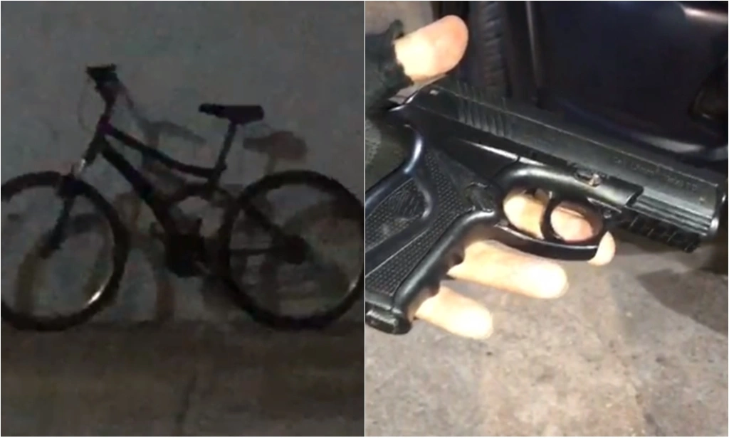 Bandido em bicicleta é preso durante arrastão em posto de combustíveis de Teresina