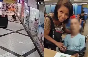 Cadáver levado a banco por sobrinha quase cai de cadeira de rodas, diz testemunha (Foto: Reprodução)