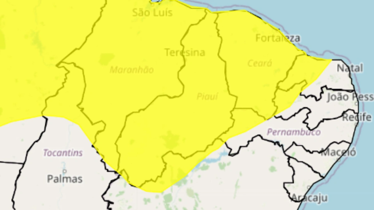 Chuvas intensas: INMET emite alerta amarelo para todo o Piauí