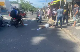 Ciclista é atropelado na zona Norte de Teresina (Foto: Tiago Moura / Conecta Piauí)