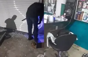 Criminosos invadem salão de beleza e roubam tesouras e secador em Teresina (Foto: Reprodução)