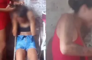 Grávida fica com traficante por duas pedras de crack e apanha de mulheres em THE (Foto: Reprodução)