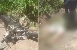 Homem é encontrado morto ao lado de moto na PI 130 na zona Sul de Teresina (Foto: Reprodução)