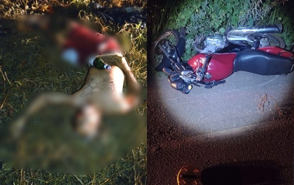 Homem supostamente embriagado morre durante após acidente de moto em Itainópolis